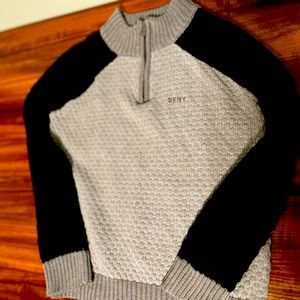 DKNY 1/4 zip dress sweater